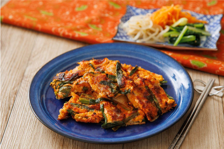 長芋とキムチのチヂミ_画像