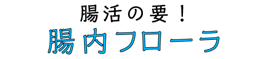 腸活の要！腸内フローラ
