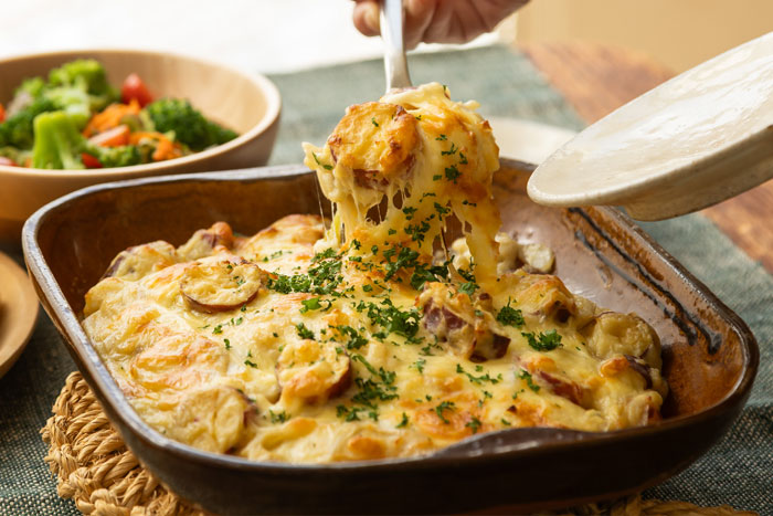 「さつまいもと玉ねぎのグラタン」_画像