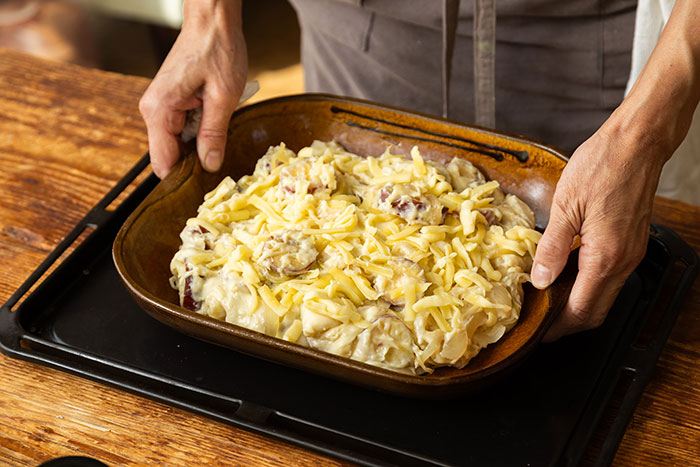 豆乳ホワイトソースが決め手、さつまいもと玉ねぎのシンプルなグラタンレシピ_画像14