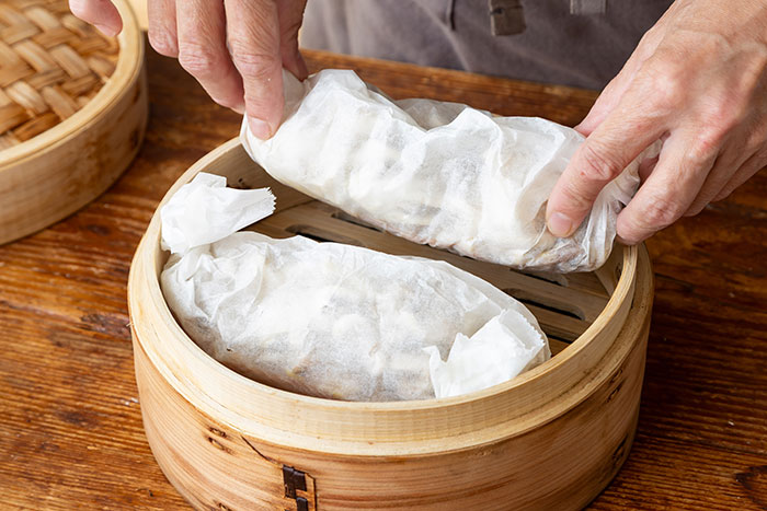 野菜たっぷり！4種のタレも。「肉巻き野菜のせいろ蒸し」レシピ_画像06