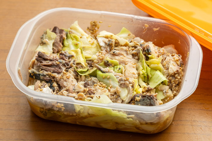 朝ラク！レンジでお弁当おかず「さば缶とキャベツのレンジ蒸し」レシピ_画像04